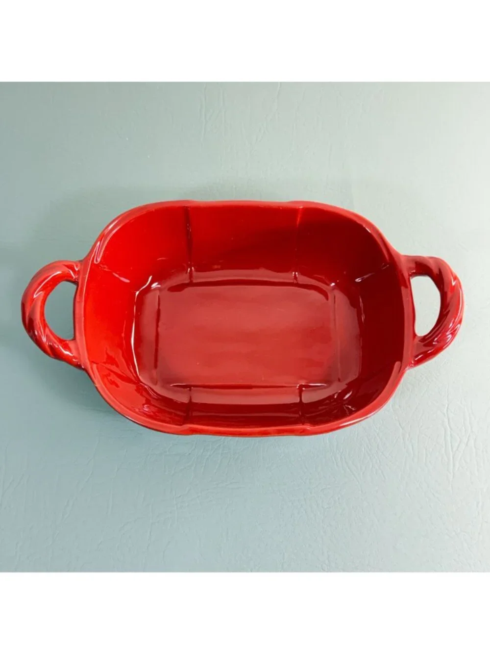 Vintage Lica Ars Italy Red Ceramic Casserole Dish 11